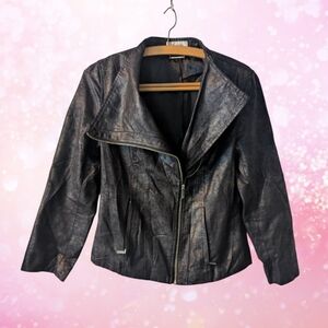 Calvin Klein Vegan Suede Moto Jacket Size S 🏍️